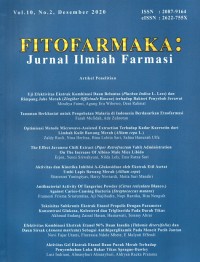 Fitofarmaka: Jurnal Ilmiah Farmasi Vol. 10 No. 2 Desember 2020