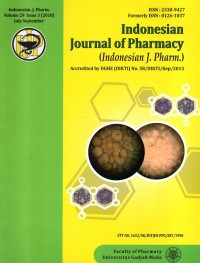 Indonesian Journal Of Pharmacy  (Indonesian J. Pharm.)
Vol. 29 No. 3 Juli – September 2018