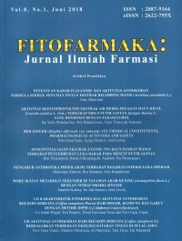 Fitofarmaka: Jurnal Ilmiah Farmasi Vol. 8 No. 1 Juni 2018