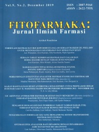 Fitofarmaka: Jurnal Ilmiah Farmasi Vol. 9 No. 2 Desember 2019