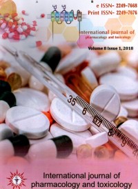 International Journal of Pharmacology and Toxicology Volume 8 Issue 1 2018