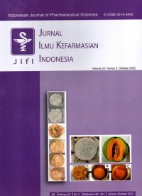 JIFI Indonesian Journal of Pharmaceutical Sciences (Jurnal Ilmu Kefarmasian Indonesia)
 Volume 20 Nomor 2 Oktober 2022