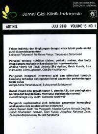Jurnal Gizi Klinik Indonesia Vol. 15 No. 1 Juli 2018