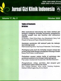 Jurnal Gizi Klinik Indonesia Vol 17 No 2 Oktober 2020