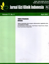 Jurnal Gizi Klinik Indonesia Vol. 17 No. 4 April 2021