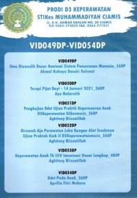 Video Pembelajaran Prodi D-III Keperawatan STIkes Muhammadiyah Ciamis 049-054