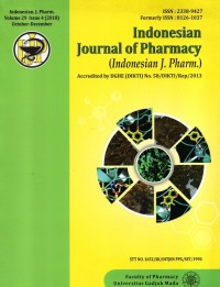 Indonesian Journal Of Pharmacy  (Indonesian J. Pharm.)
Vol. 29 No. 4 Oktober – Desember 2018