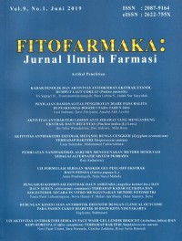 Fitofarmaka: Jurnal Ilmiah Farmasi Vol. 9 No. 1 Juni 2019