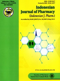 Indonesian Journal Of Pharmacy  (Indonesian J. Pharm.)
Vol. 31 No. 3 July – September 2020
