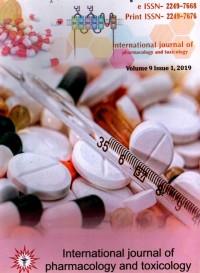 Image of International Journal of Pharmacology and Toxicology Volume 9 Issue 1 2019