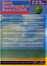 Image of Jurnal Ilmu Farmasi & Farmasi Klinik  (Journal of Pharmaceutical Science & Clinical Pharmacy) Vol. 18 No. 1 Juni 2021
