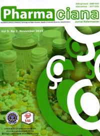 Pharmaciana: Jurnal Kefarmasian Vol. 9 No. 2 November 2019