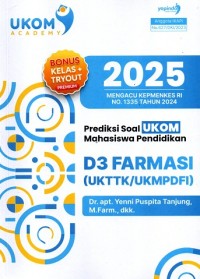 Image of Prediksi Soal UKOM Mahasiswa Pendidikan D3 Farmasi (UKTT/UKMPDFI)