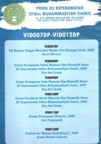 Image of Video Pembelajaran Prodi D-III Keperawatan STIkes Muhammadiyah Ciamis 007-012