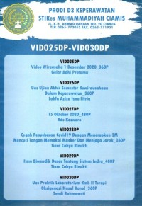 Image of Video Pembelajaran Prodi D-III Keperawatan STIkes Muhammadiyah Ciamis 025-030