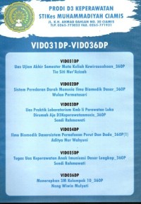 Image of Video Pembelajaran Prodi D-III Keperawatan STIkes Muhammadiyah Ciamis 031-036