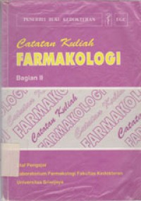Image of Catatan Kuliah Farmakologi Bagian II