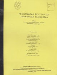Image of Pengawasan Penyehatan Lingkungan Pemukiman Untuk Institusi Pendidikan Tenaga Sanitasi Kesehatan Lingkungan