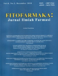Image of Fitofarmaka: Jurnal Ilmiah Farmasi Vol. 8 No. 2 Desember 2018